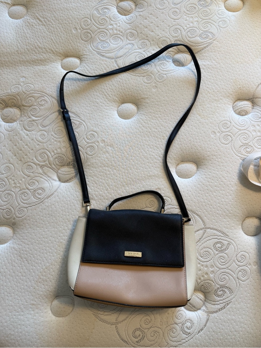 kate spade Black, Cream & Taupe Colorblock Crossbody